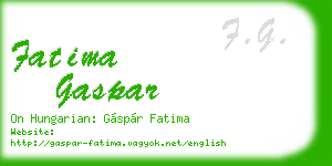 fatima gaspar business card