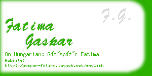 fatima gaspar business card